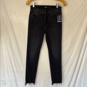 NWT Hudson Barbara Skinny Distressed Black Jeans